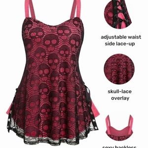 Prett plus size skull shirt